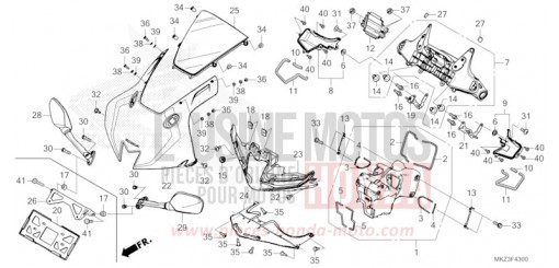 UPPER COWL/MIRROR CBR600R3R de 2024